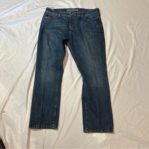 Nautica Men's Blue Jeans size 40x32 straight fit 100% cotton big